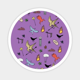 Hunger Games quality pattern  - purple version Magnet